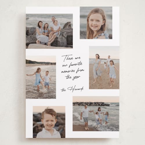 This is a snowflake holiday photo cards with standard by Lisa McLean called merrymakers printing on recycled smooth signature in grand