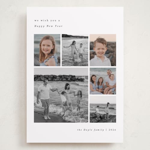 This is a snow holiday photo cards with standard by Emily Sabol Goss called editorial printing on recycled smooth signature in grand