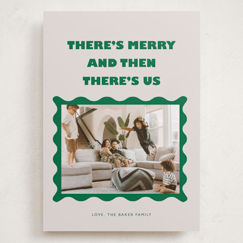 This is a pine holiday photo cards with standard by Anna Elder called and then us printing on recycled smooth signature in grand