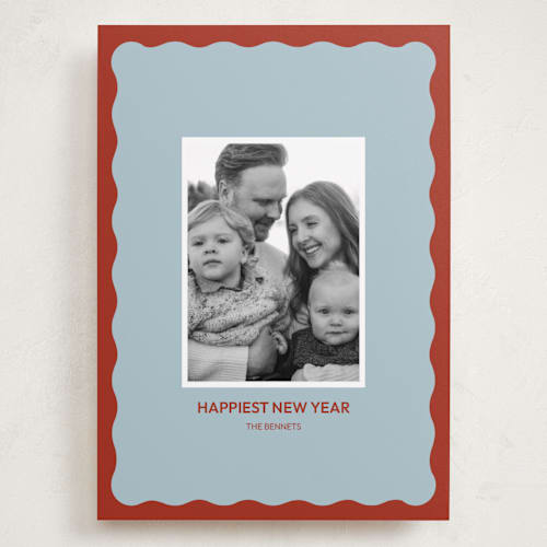 This is a dream holiday photo cards with standard by Helena Vitto called color wave printing on recycled smooth signature in grand