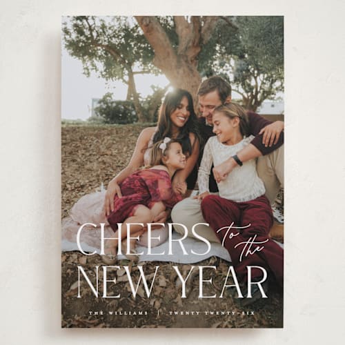 This is a snow holiday photo cards with standard by Pixel and Hank called all joy to the world printing on recycled smooth signature in grand