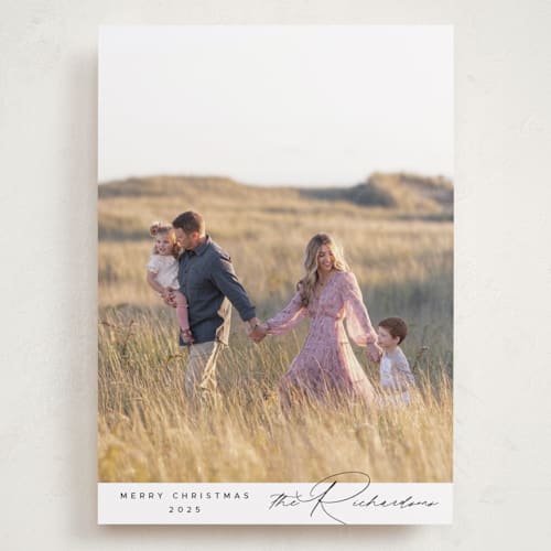 This is a snow holiday photo cards with standard by Nicoletta Savod called elegance printing on recycled smooth signature in grand