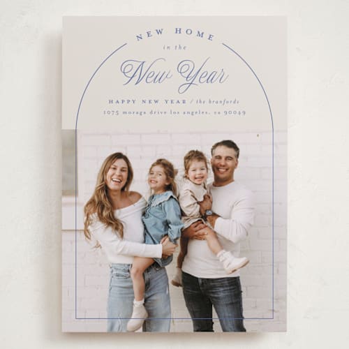 This is a midnight holiday photo cards with standard by Alexandra Cohn called regency printing on recycled smooth signature in grand