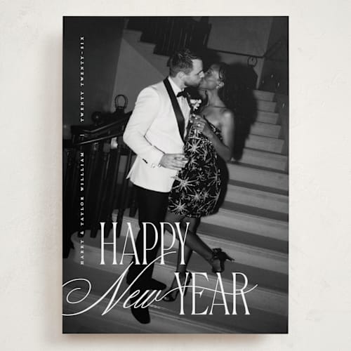 This is a twinkle holiday photo cards with standard by Pixel and Hank called last printing on recycled smooth signature in grand