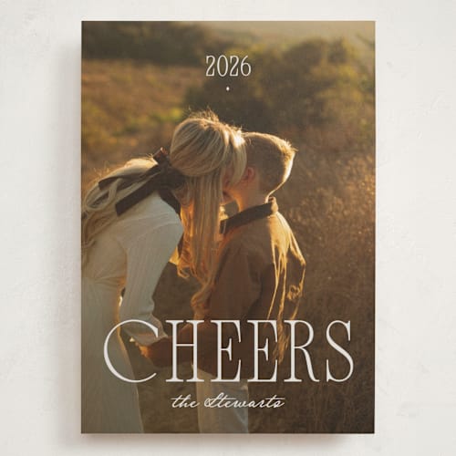 This is a vanilla holiday photo cards with standard by Blustery August called chronicle printing on recycled smooth signature in grand