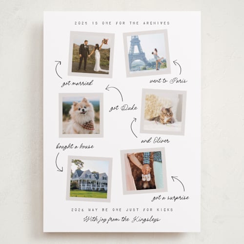 This is a snow holiday photo cards with standard by Heather Schertzer called for the archives printing on recycled smooth signature in grand