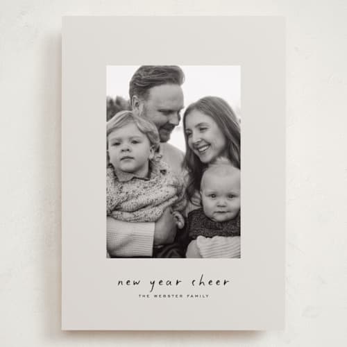 This is a newsprint holiday photo cards with standard by Lea Delaveris called above all printing on recycled smooth signature in grand