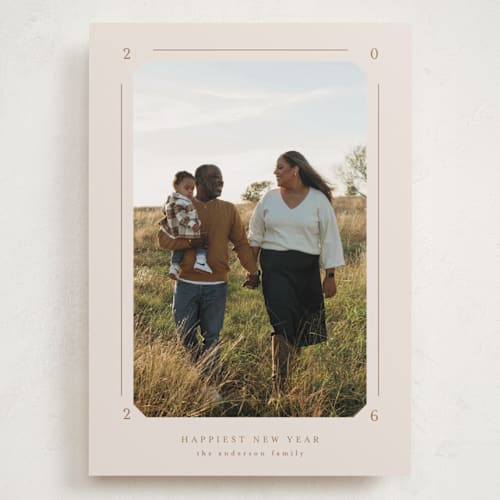 This is a vanilla holiday photo cards with standard by Claudia Orengo called photo album printing on recycled smooth signature in grand