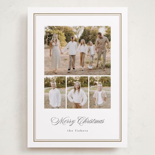 This is a snow holiday photo cards with standard by Erin L. Wilson called hampton house printing on recycled smooth signature in grand