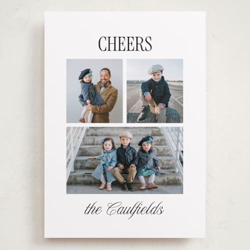 This is a icicle holiday photo cards with standard by Kamala Nahas called classic merry triple printing on recycled smooth signature in grand