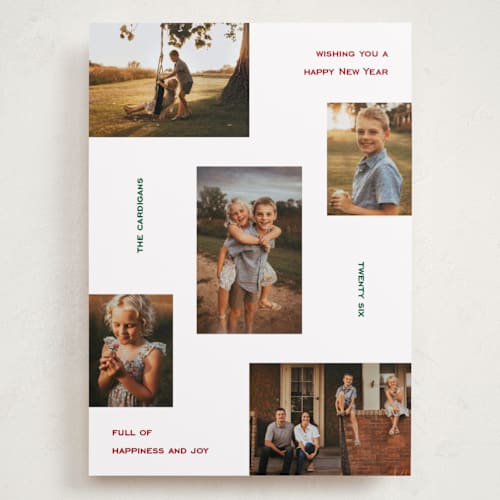 This is a festive holiday photo cards with standard by Pati Cascino called axel printing on recycled smooth signature in grand