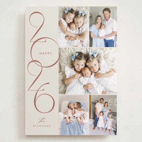 This is a chai holiday photo cards with standard by Jessica Williams called stacked gallery printing on recycled smooth signature in grand