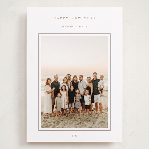 This is a chestnut holiday photo cards with standard by Blustery August called family portrait printing on recycled smooth signature in grand
