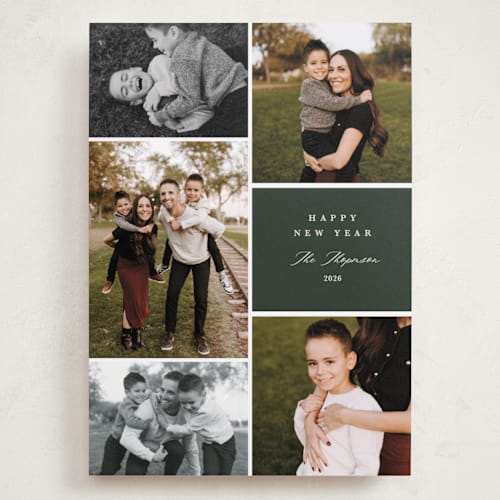 This is a cypress holiday photo cards with standard by Kate Ahn called currier printing on recycled smooth signature in grand