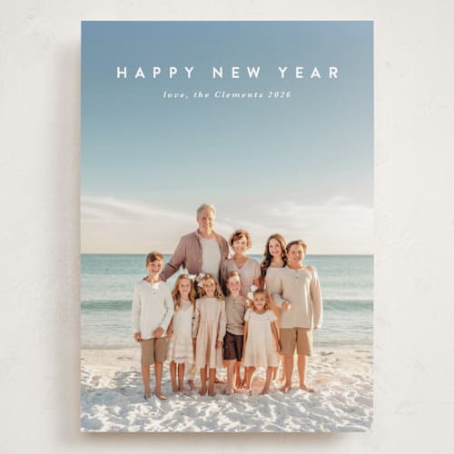 This is a snow holiday photo cards with standard by Lucrecia Caporale called minimal style printing on recycled smooth signature in grand