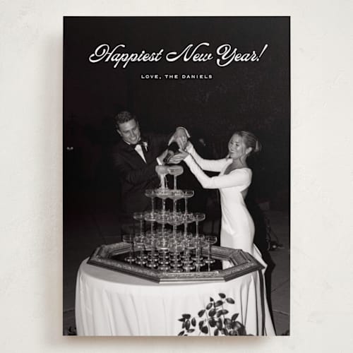 This is a oatmilk holiday photo cards with standard by Carolyn MacLaren called vintage feeling printing on recycled smooth signature in grand