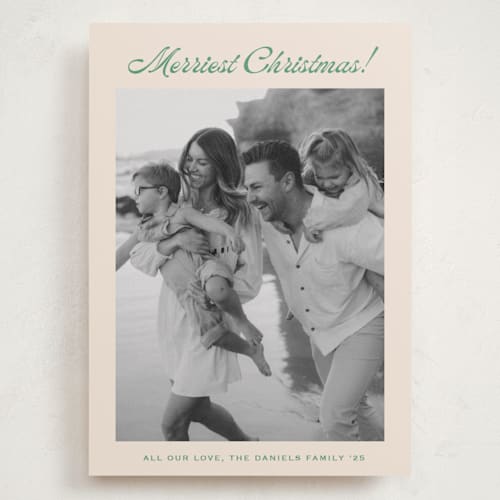 This is a lime holiday photo cards with standard by Carolyn MacLaren called having fun printing on recycled smooth signature in grand