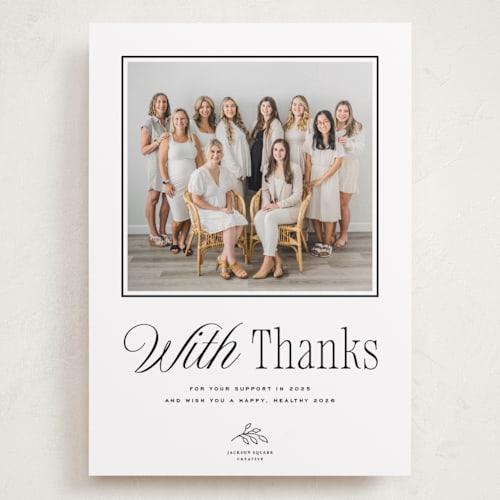 This is a coal holiday photo cards with standard by Blustery August called avalon printing on recycled smooth signature in grand