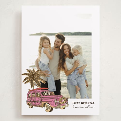 This is a gumdrop holiday photo cards with standard by Megan Davis called surfs up printing on recycled smooth signature in grand