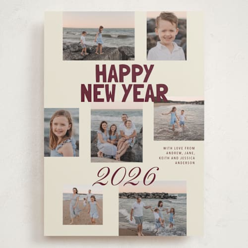 This is a velvet toast holiday photo cards with standard by Cass Loh called mixtype collage printing on recycled smooth signature in grand