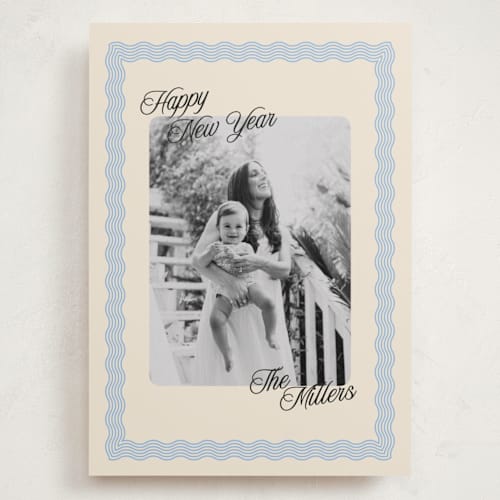 This is a frost holiday photo cards with standard by Pati Cascino called jovie printing on recycled smooth signature in grand
