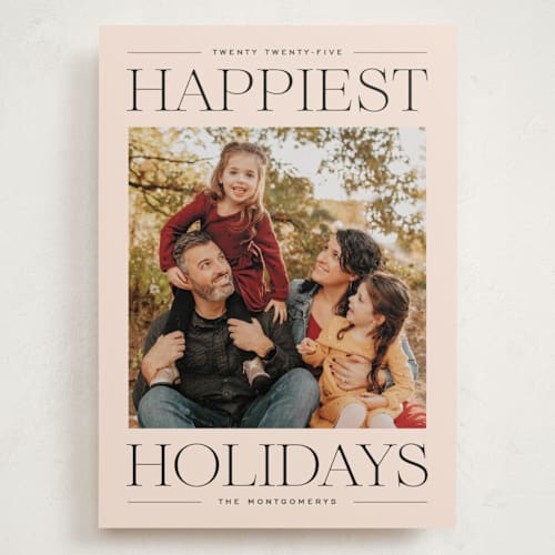This is a candied grapefruit holiday photo cards with standard by Ekko Studio called modern editorial printing on recycled smooth signature in grand