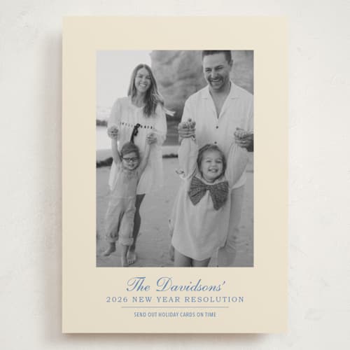 This is a eggnog holiday photo cards with standard by Baumbirdy called resolutions printing on recycled smooth signature in grand