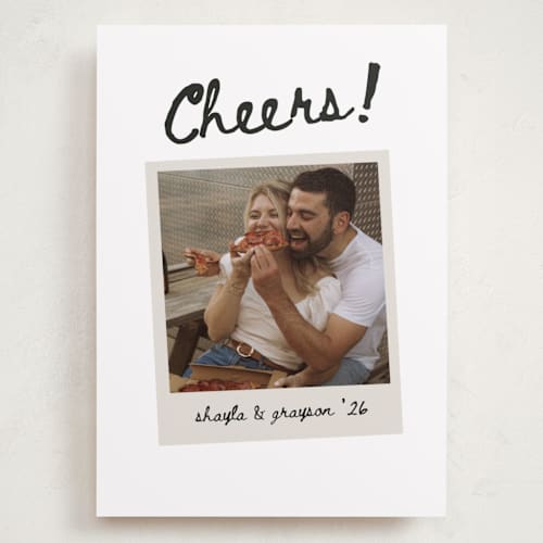 This is a powder holiday photo cards with standard by Kamala Nahas called snapshot printing on recycled smooth signature in grand