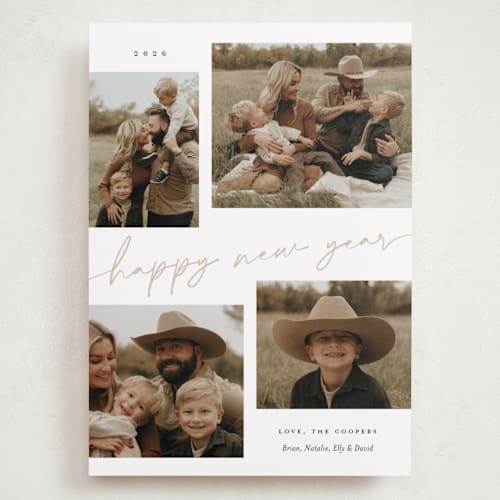 This is a snow holiday photo cards with standard by Sarah Curry called minimal holiday gallery printing on recycled smooth signature in grand