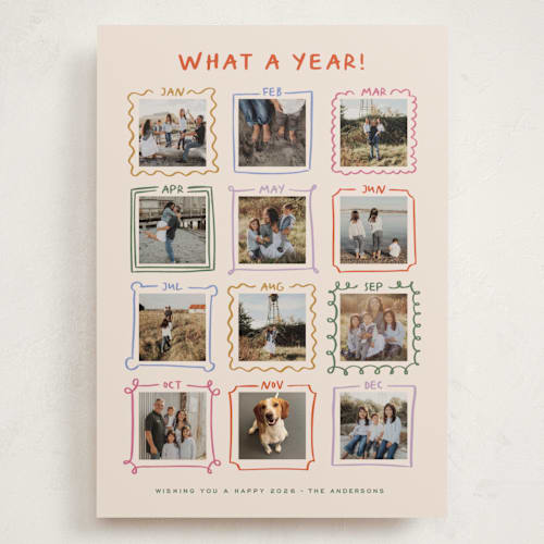 This is a pudding holiday photo cards with standard by Claudia Orengo called year gallery printing on recycled smooth signature in grand