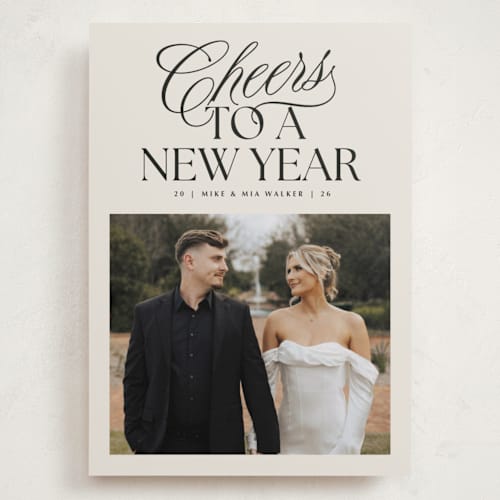 This is a coal holiday photo cards with standard by Jackie Crawford called classically modern printing on recycled smooth signature in grand