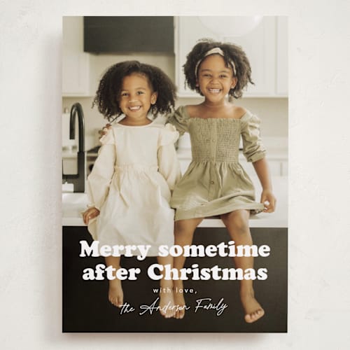 This is a snowflake holiday photo cards with standard by Hudson meet Rose called sometime printing on recycled smooth signature in grand