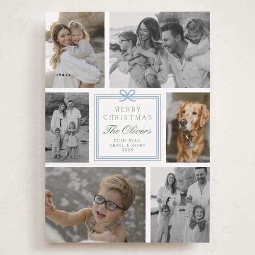 This is a frost holiday photo cards with standard by Alston Foster called the best gifts printing on recycled smooth signature in grand