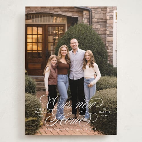 This is a snow holiday photo cards with standard by Blustery August called abode printing on recycled smooth signature in grand