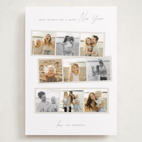 This is a snow holiday photo cards with standard by Lisa McLean called joyful memories printing on recycled smooth signature in grand