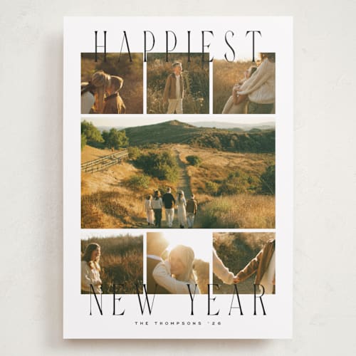 This is a snow holiday photo cards with standard by Amy Kross called tribute printing on recycled smooth signature in grand