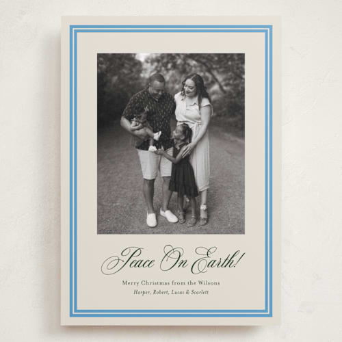 This is a pond holiday photo cards with standard by Megan Davis called bari printing on recycled smooth signature in grand