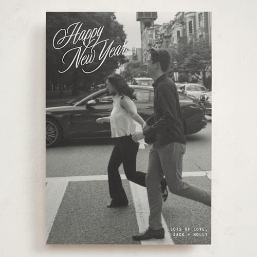 This is a snow holiday photo cards with standard by JoAnn Jinks called neon vintage printing on recycled smooth signature in grand