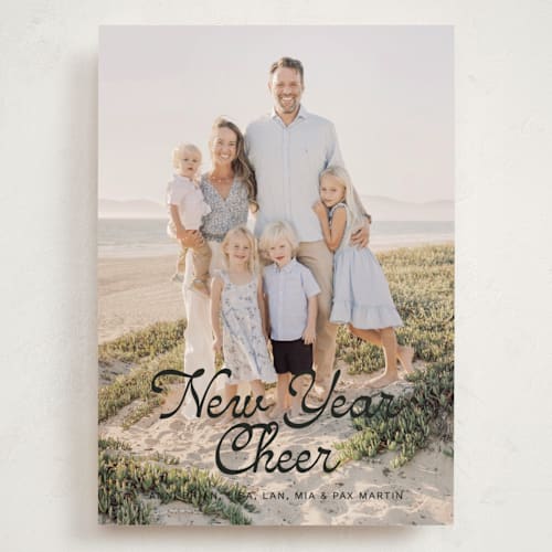 This is a ink holiday photo cards with standard by Ani Somi called beach town printing on recycled smooth signature in grand