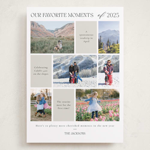 This is a tinsel holiday photo cards with standard by Adelyn T. called favourite moments printing on recycled smooth signature in grand