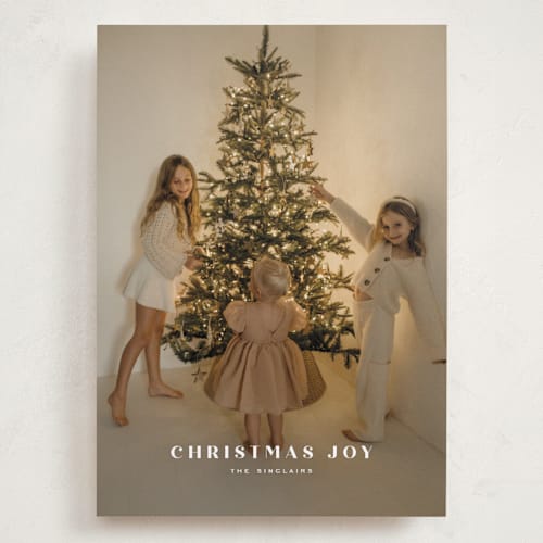 This is a snow holiday photo cards with standard by chocomocacino called cruffino printing on recycled smooth signature in grand