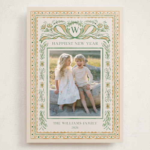 This is a taffy holiday photo cards with standard by Paper Sun Studio called christmas gift printing on recycled smooth signature in grand