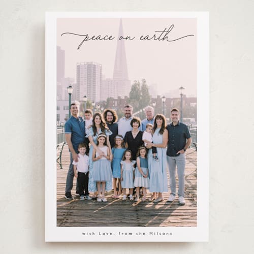 This is a cloud holiday photo cards with standard by Benita Crandall called noël moderne printing on recycled smooth signature in grand