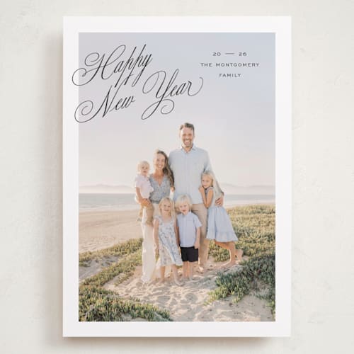 This is a onyx holiday photo cards with standard by Pixel and Hank called glory to printing on recycled smooth signature in grand