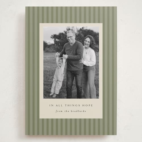 This is a olive holiday photo cards with standard by Amy Kross called harpeth printing on recycled smooth signature in grand