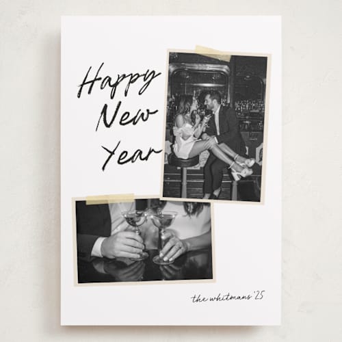 This is a noir holiday photo cards with standard by Morgan Kendall called album printing on recycled smooth signature in grand