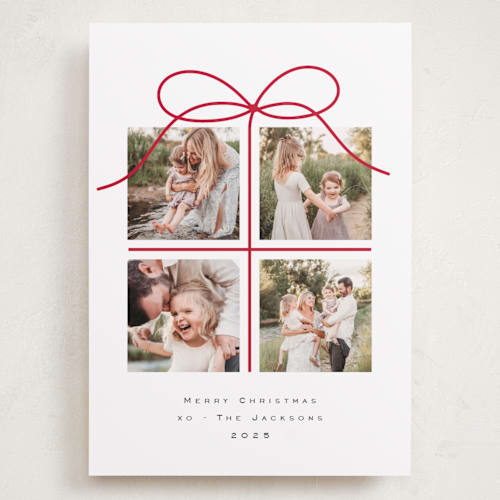 This is a snow holiday photo cards with standard by Jenny Millington called christmas gift printing on recycled smooth signature in grand