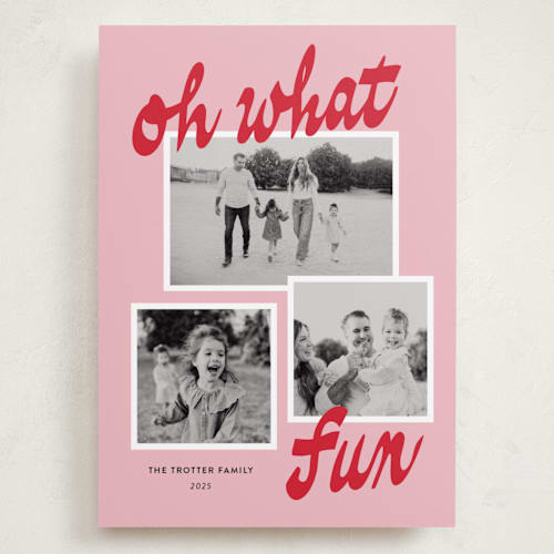 This is a gumdrop holiday photo cards with standard by Alicia Schultz called holiday delight printing on recycled smooth signature in grand