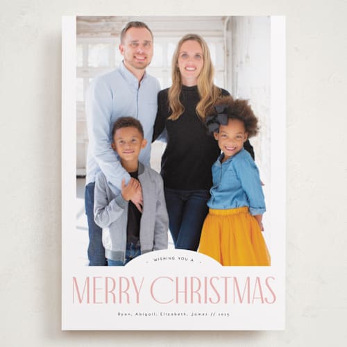 This is a gumdrop holiday photo cards with standard by Orasie called classic headline printing on recycled smooth signature in grand
