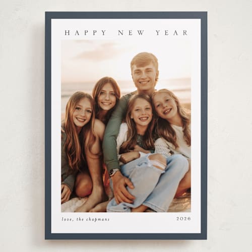 This is a midnight holiday photo cards with standard by Chris Griffith called holiday feels printing on recycled smooth signature in grand